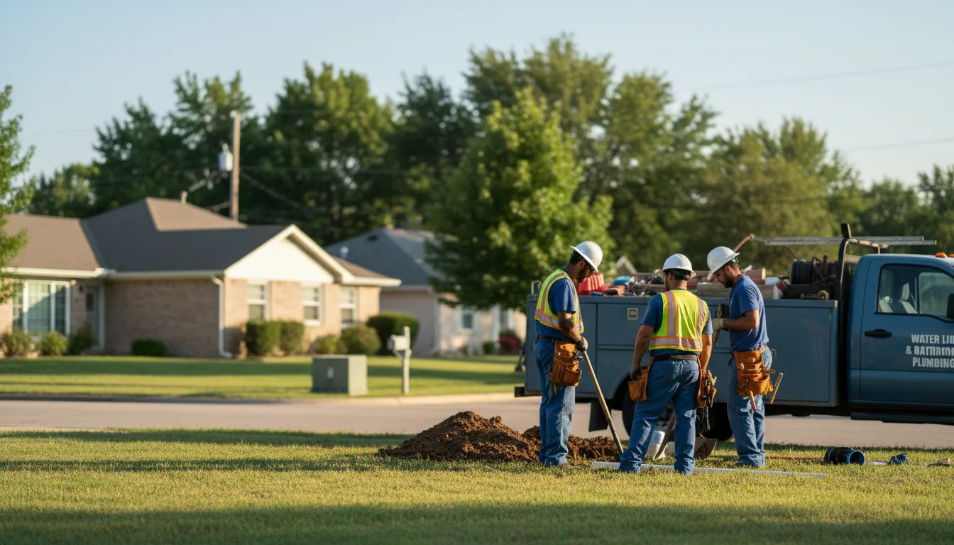 Residential water line and bathroom plumbing service in Milledgeville, OH